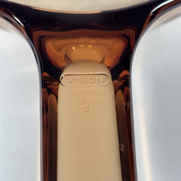 Vision Corning 7" Waffle Bottom Skillet Fry Pan Amber Glass Pyrex - Picture 3 of 7